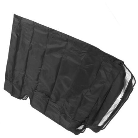 Swing Top Cover Imperméable Pare-Soleil Balanoire Protecteur pour Jardin Cour PatioNoir 3 Places 190x132x15cm