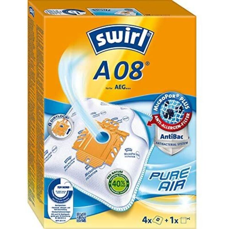 Swirl - bolsa para aspiradora a08/a09 4pzs - a08 - 4006508179343