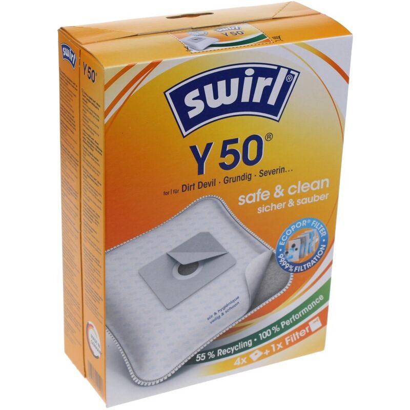 Bolsas de aspiradora MicroPor® Plus, y 50 (4 piezas) recibirás 3 paquetes de 4 piezas - Swirl