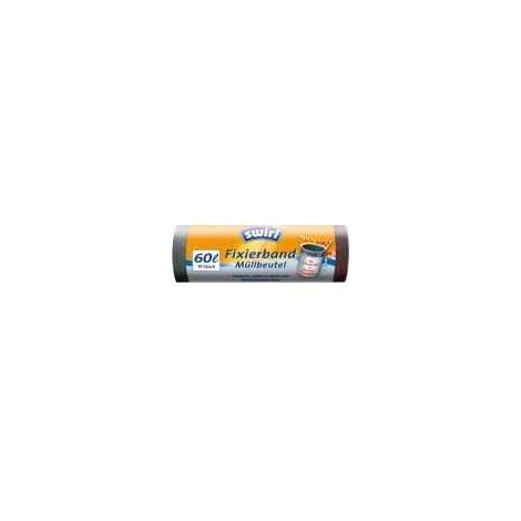 Swirl Müllbeutel mit Fixierband 60 L, 10 Stück