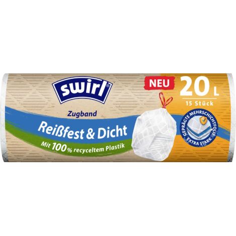 Swirl Müllbeutel 20 L mit Zugband 15 Stück
