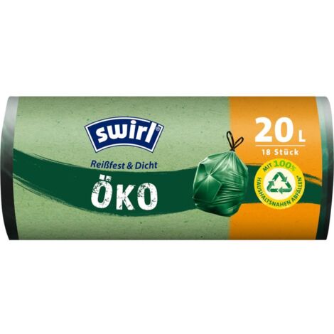 Swirl Öko Müllbeutel mit Tragegriff 20 L 18 Stück Müllbeutel