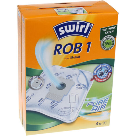 Swirl Robot Aspirador Rob 1 vert sac aspirateur 4 pcs