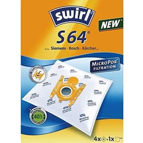 Swirl S 64 EcoPor Staubsaugerbeutel 4 Staubbeutel + 1 Filter Staubsaugerbeutel