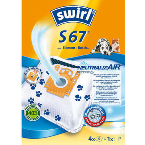 Swirl S 67 NeutralizAir Bolsa para el polvo Aspiradora cilíndrica