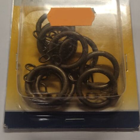 SWISH - 10 PEZZI - ANELLI CON GANCIO PERTENDE Ø8/11MM - COLORE BRONZO