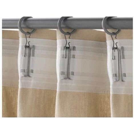 SWISH - 10 PEZZI - ANELLI PER TENDE Ø8/11MM - COLORE ARGENTO SATINATO