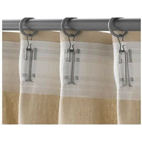 SWISH - 10 PEZZI - ANELLI PER TENDE Ø8/11MM  - COLORE ARGENTO SATINATO
