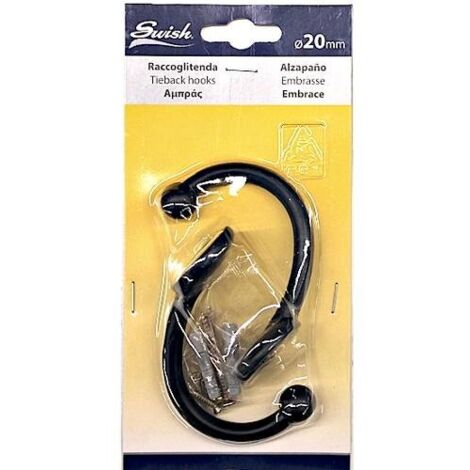 SWISH - 2 EMBRASSE IN ACCIAIO FINITURA NERO-ORO D. 20mm