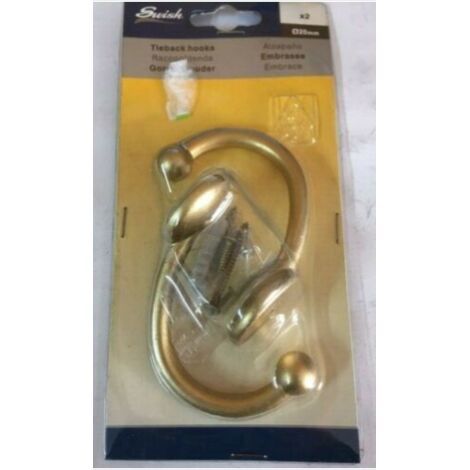 SWISH - 2 EMBRASSE IN ACCIAIO FINITURA ORO SATINATO D. 20mm