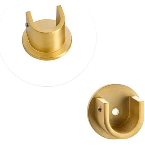 SWISH - 2 SUPPORTI PARETE-PARETE IN ACCIAO ORO SATINATO DIAM. 20mm