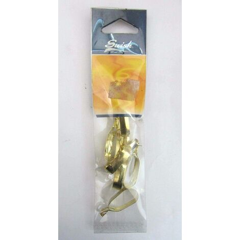 SWISH - 6 ANELLI OVALI AUTOPLISSETTANTEPER TENDE COLORE OTTONE