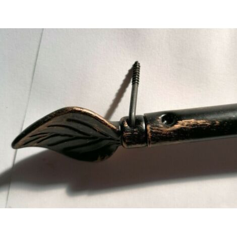 SWISH - BACCHETTE A VITE PER TENDE 60-80CM FOGLIA NERO-ORO