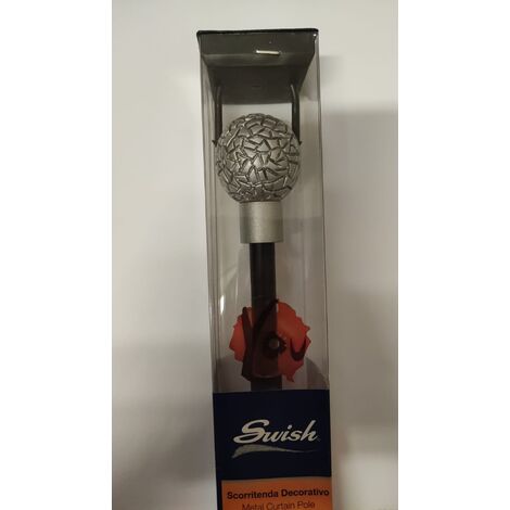 SWISH - BASTONE PER TENDE ESTENSIBILE 90-160CM UNIQUE NERO