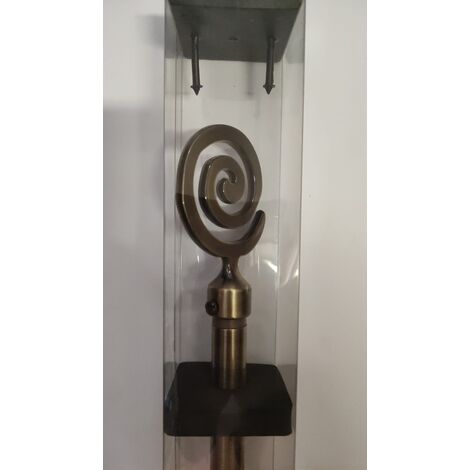 SWISH - BASTONE PER TENDE ESTENSIBILE DA2 A 3.7 METRI SPIRALE BRONZO-SATINATO