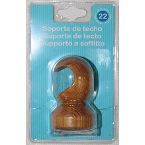 SWISH - HOME COLLECTION Supporto A SOFFITTO per BASTONI Tende D. 22 in Legno Naturale