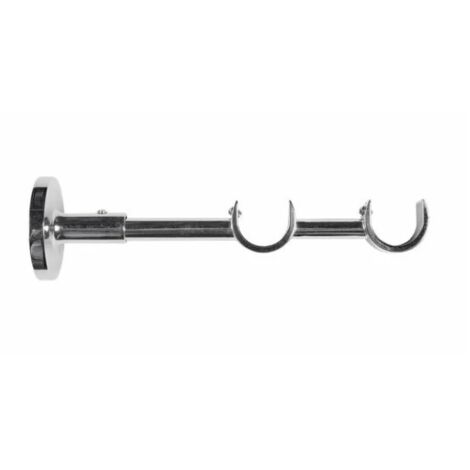SWISH - SUPPORTO A PARETE DOPPIO LUNGHEZZA 20CM - Ø28MM - CROMATO LUCIDO