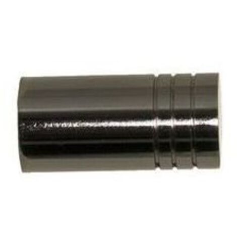 SWISH - TERMINALE/POMOLO PER BASTONI TENDE IN ACCIAIO NICKEL BLACK CILINDRO D.20 MM