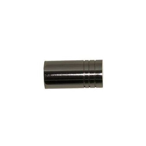 SWISH - TERMINALE/POMOLO PER BASTONI TENDE IN ACCIAIO NICKEL BLACK CILINDRO D.20 MM