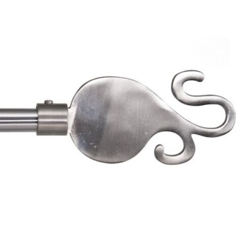 SWISH - TERMINALE/POMOLO PER BASTONI TENDE IN ACCIAIO NICKEL SATINATO MODELLO GARLIC D. 16mm