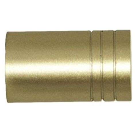 SWISH - TERMINALE/POMOLO PER BASTONI TENDE IN ACCIAIO ORO SATINATO CILINDRO D.20 MM