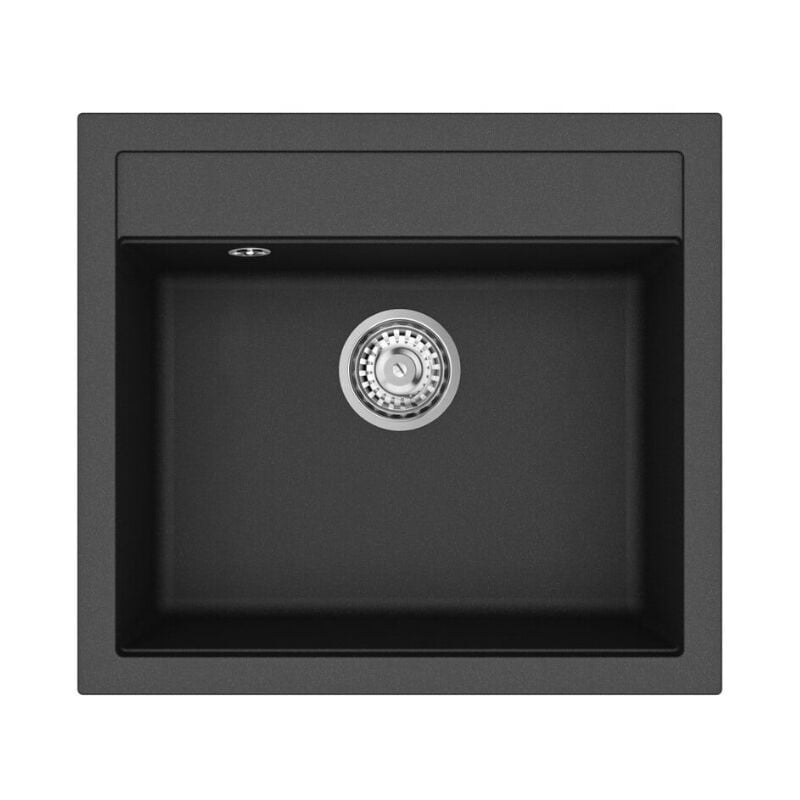 Swiss Aqua Technologies 56,5x51cm évier en Granite, à encastrer, noir (SATSINKGQQ100B)