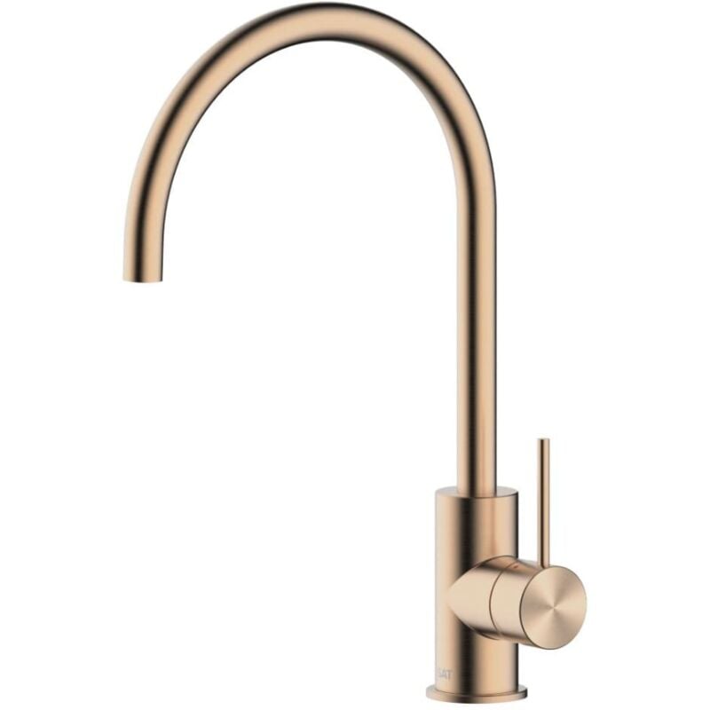 Aurum mitigeur d'évier sur pied 36,3 cm à levier avec bras pivotant, or rose brossé (SATBAUR280BRG) - Swiss Aqua Technologies