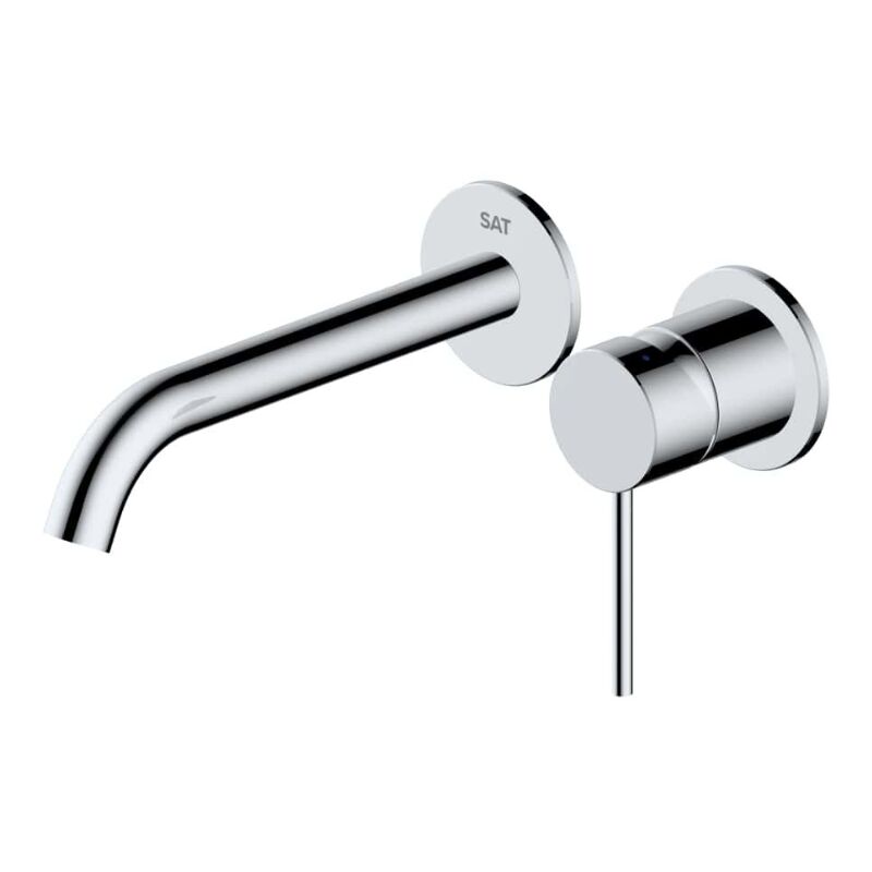 Aurum mitigeur lavabo encastré à levier avec corps d'encastrement, chrome brillant (SATBAUR101CR) - Swiss Aqua Technologies