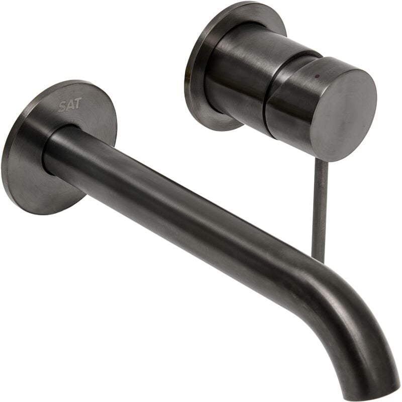 Swiss Aqua Technologies Aurum mitigeur lavabo encastré à levier avec corps d'encastrement, métal brossé (SATBAUR101BGM)