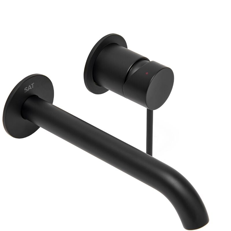 Swiss Aqua Technologies - Aurum mitigeur lavabo encastré à levier avec corps d'encastrement, noir mat (SATBAUR101C)