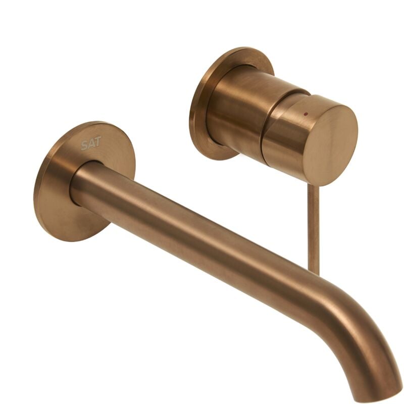 Swiss Aqua Technologies - Aurum mitigeur lavabo encastré à levier avec corps d'encastrement, or rose brossé (SATBAUR101BRG)