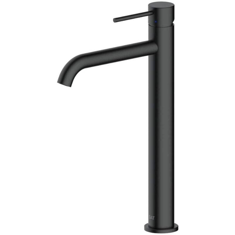 Aurum mitigeur lavabo haut 30,8 cm en acier inoxydable, à levier, sans vidage, noir mat (SATBAUR285C) - Swiss Aqua Technologies