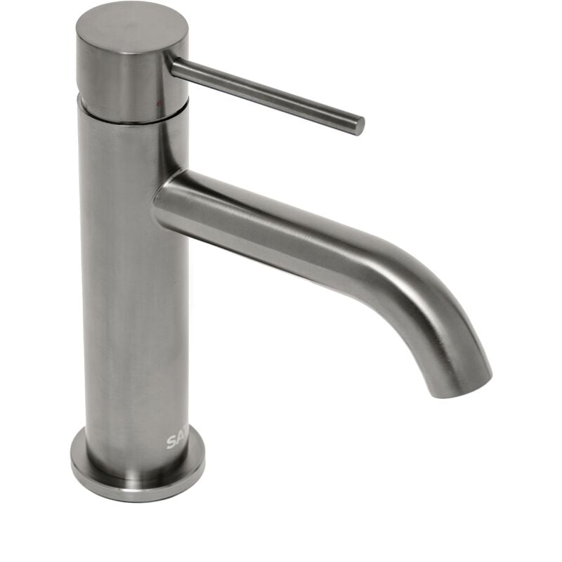 Swiss Aqua Technologies - Aurum mitigeur lavabo sur pied 16,5 cm, à levier, sans vidage, noir mat (SATBAUR271BGM)
