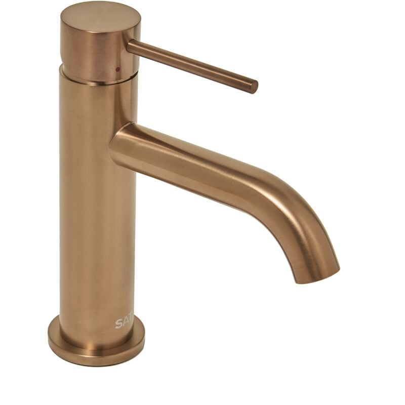 Swiss Aqua Technologies - Aurum mitigeur lavabo sur pied 16,5 cm, à levier, sans vidage, or rose brossé (SATBAUR271BRG)