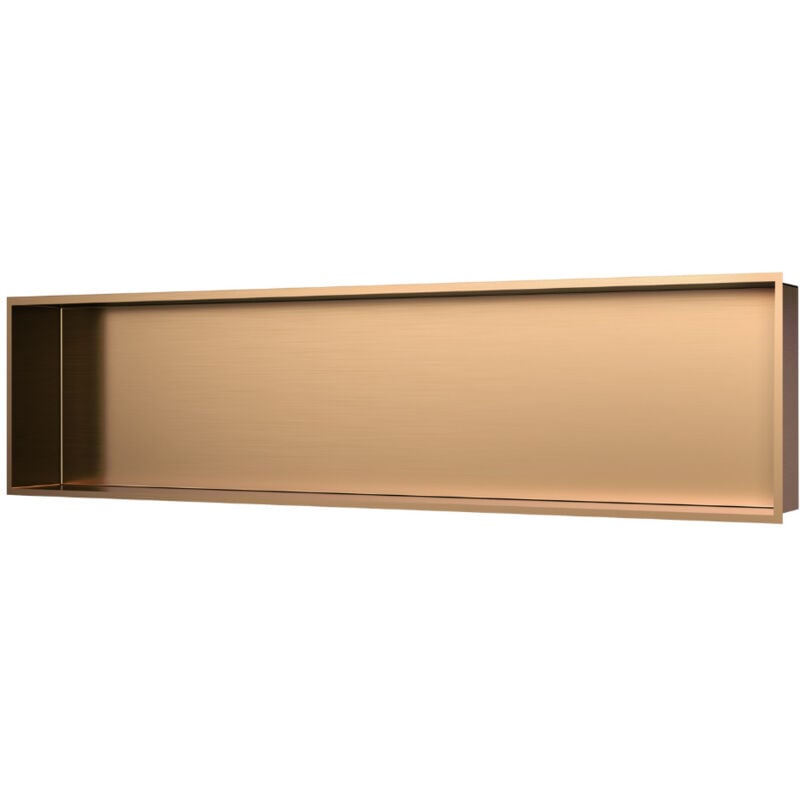 Aurum Niche de Douche à encastrer, Acier Inoxydable 304, 120x28x10cm, Cuivre brossé pvd (SATAURN12128BRG) - Swiss Aqua Technologies
