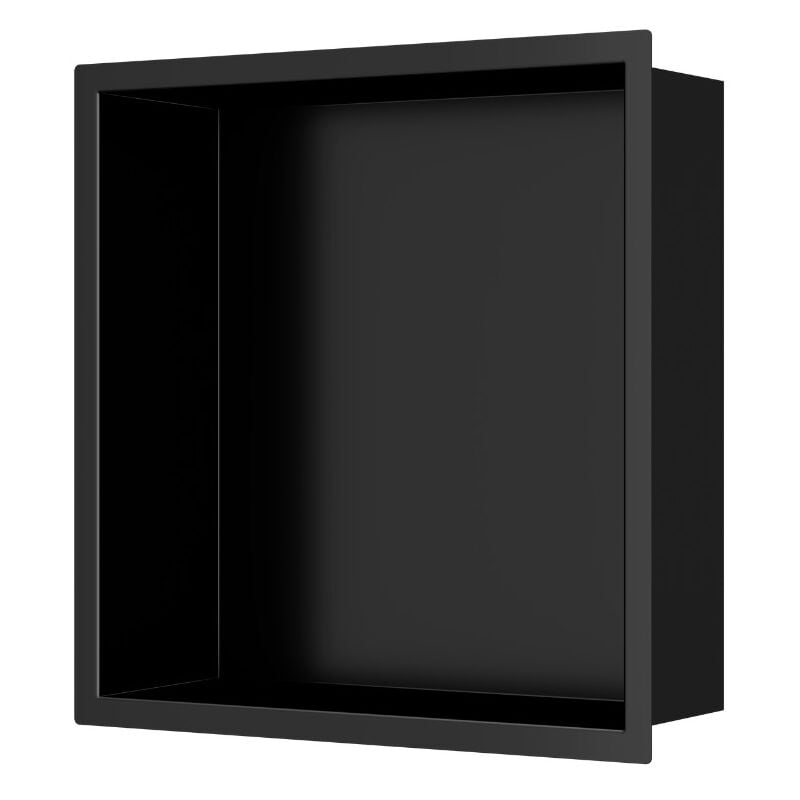 Swiss Aqua Technologies Aurum Niche de Douche à encastrer, Acier Inoxydable 304, 30x30x10cm, Noir mat (SATAURN3030MB)