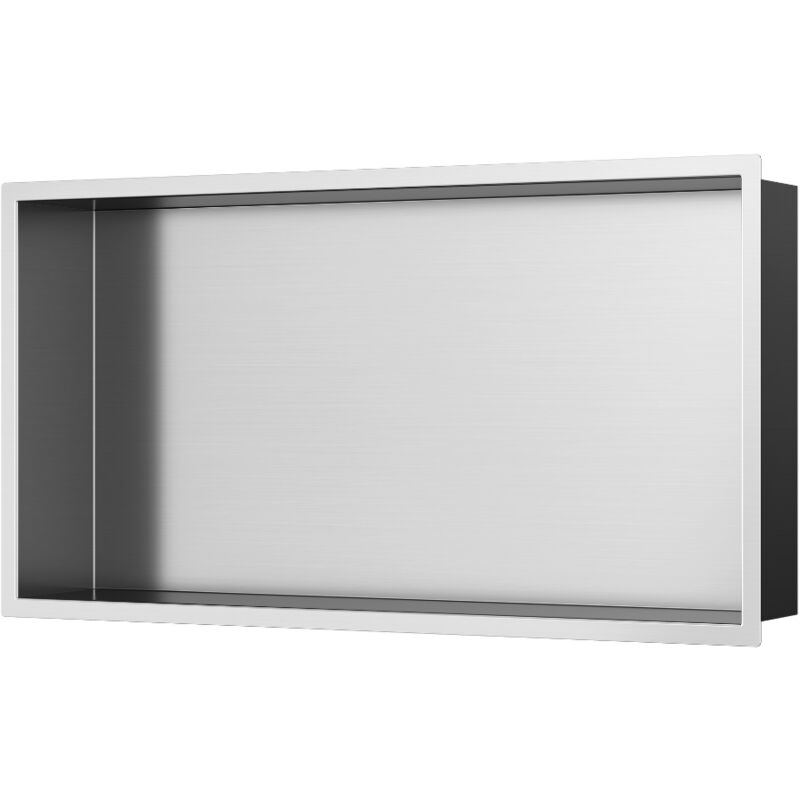 Aurum Niche de Douche à encastrer, Acier Inoxydable 304, 60x30x10cm, Chrome brossé (SATAURN6030BS) - Swiss Aqua Technologies