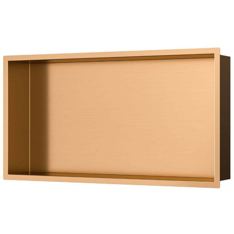 Aurum Niche de Douche à encastrer, Acier Inoxydable 304, 60x30x10cm, Cuivre brossé pvd (SATAURN6030BRG) - Swiss Aqua Technologies