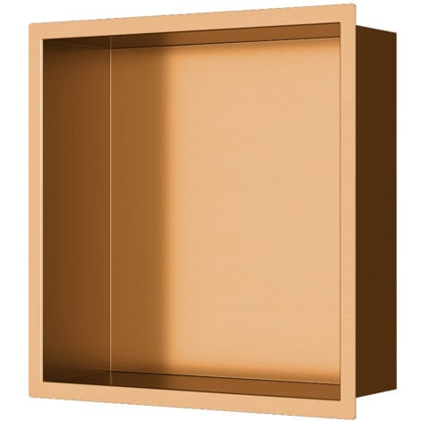 Swiss Aqua Technologies Aurum UP-Wandnische, Edelstahl 304, 30x30x10cm, Kupfer PVD gebürstet (SATAURN3030BRG)