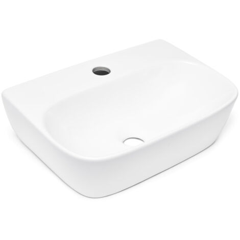 Swiss Aqua Technologies Brevis Lavabo suspendido con orificio para grifería, 43x30x13cm (SATBRE4330R)