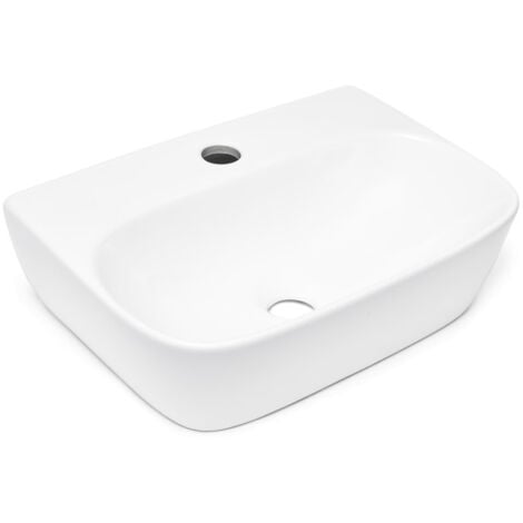 Swiss Aqua Technologies Brevis Lavabo suspendu avec trou pour robinetterie, 43x30x13cm (SATBRE4330R)