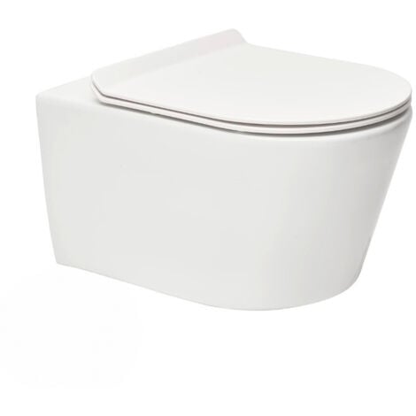 Swiss Aqua Technologies Brevis WC suspendu sans bride, fixations invisibles + abattant ultra-fin, softclose (SATBRE011RREXP)