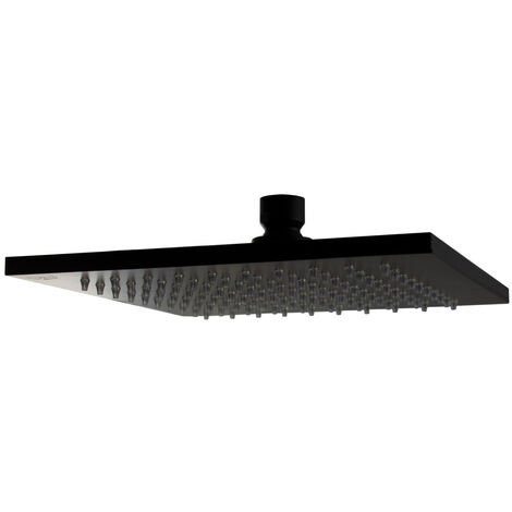 Swiss Aqua Technologies by Paffoni B- Way Ducha fija cuadrada 20x20cm, 1 chorro, Negro mate (SATBSHSBW)