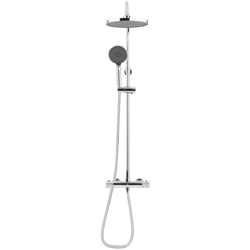Colonne de douche xxl 240 avec mitigeur thermostatique, Douchette 3 jets, Chrome (satsstk) - Swiss Aqua Technologies