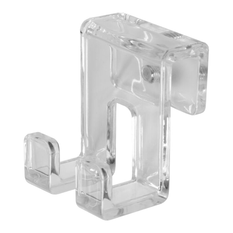 Swiss Aqua Technologies - Double crochet suspendu en acrylique pour écran de douche sat Walk-In, transparent (satwihacekplast)