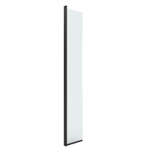 Swiss Aqua Technologies – Écran de douche orientable 35x200cm – Noir – Métal et verre – SIKOWIROZC – Pour installation walk-in – Garantie 5 ans