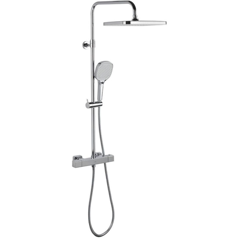 Swiss Aqua Technologies - Ensemble de douche mural 3 jets avec mitigeur thermostatique, chrome (satsstz)