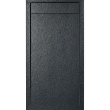 Swiss Aqua Technologies Fusion Duschwanne 120x80cm aus Gussmarmor, Schwarz (SATFUP12080G)
