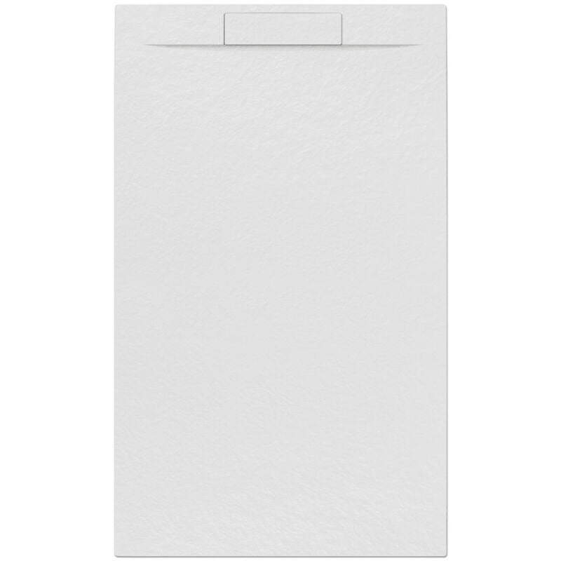 Fusion Receveur de douche 120x80cm en marbre coulé, Blanc (SATFU12080BL) - Swiss Aqua Technologies