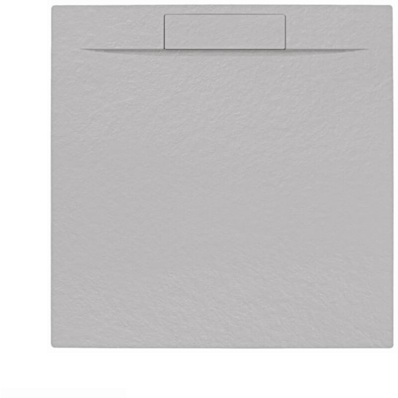 Fusion Receveur de douche 90x90cm en marbre coulé, Gris (SATFU9090GRP) - Swiss Aqua Technologies